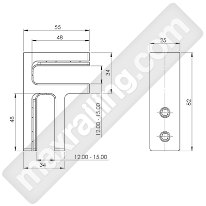 Styklodyrjach black cheren mat. Стъклодържач черен мат.
